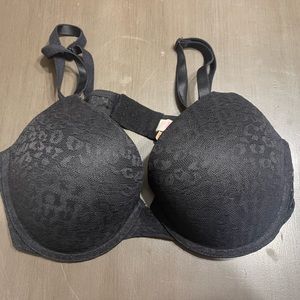 PINK Victorias Secret Wear Everywhere push up bra. 36C. Black